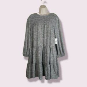 B. Smart Women's Casual Dress Size 11 Grey Long Sleeve NWT Retail $69
